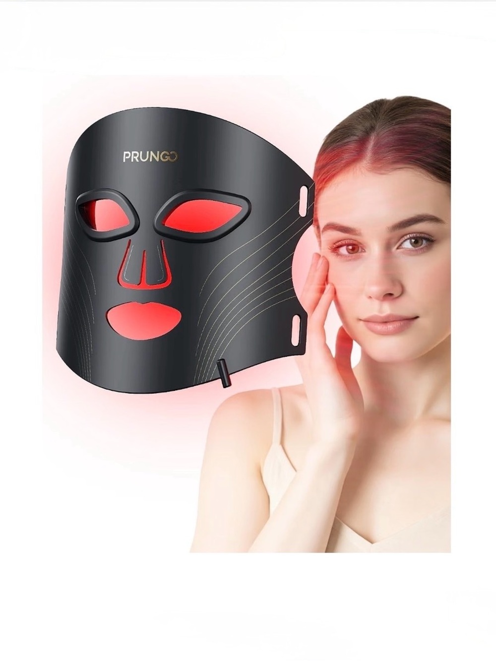Black LED Face Mask for Women - Black